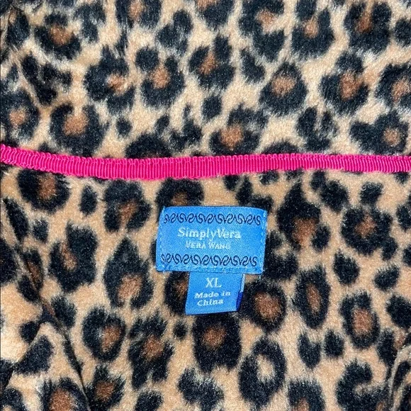 Simply Vera Leopard Print Pajama set, Women’s XL - Picture 8 of 8